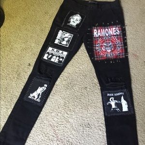 Punk Crust Patch Pants ( Un-Finished )